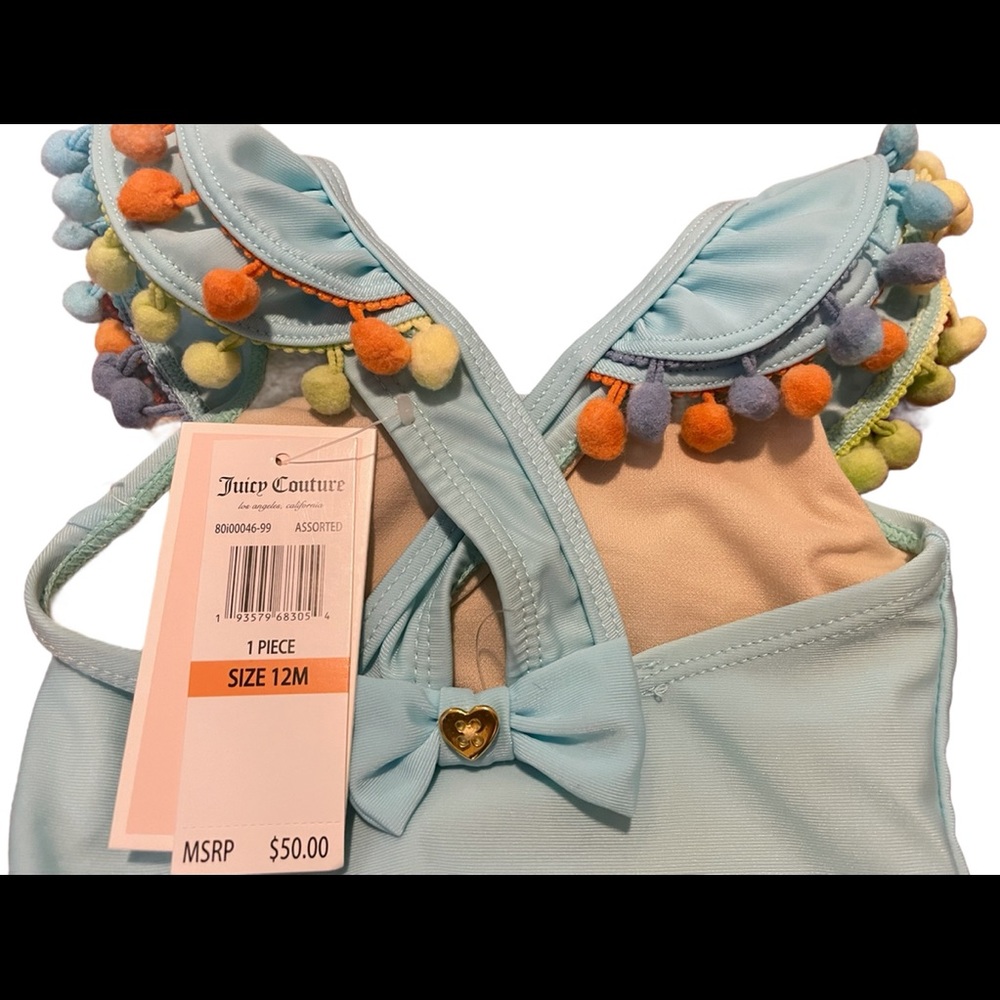 Juicy Couture Girl Toddler 12M Once-Piece Swimsuit - Picture 3 of 4